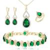 03-Emerald Color Gold-Tone