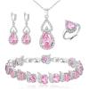 14-Pink Silver-Tone