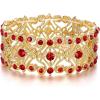 Ruby Color Gold-Tone