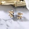 imageBriLove Gorgeous Stunning Rhinestone Marquise Clipon Earrings for Women Wedding Bridal Party Prom AccessoriesChampagne BlackTone