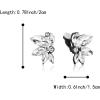 imageBriLove Gorgeous Stunning Rhinestone Marquise Clipon Earrings for Women Wedding Bridal Party Prom AccessoriesClear BlackTone