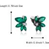 imageBriLove Gorgeous Stunning Rhinestone Marquise Clipon Earrings for Women Wedding Bridal Party Prom AccessoriesEmerald Color BlackTone