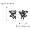 imageBriLove Gorgeous Stunning Rhinestone Marquise Clipon Earrings for Women Wedding Bridal Party Prom AccessoriesGrey BlackTone