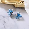 imageBriLove Gorgeous Stunning Rhinestone Marquise Clipon Earrings for Women Wedding Bridal Party Prom AccessoriesLight Blue BlackTone