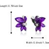 imageBriLove Gorgeous Stunning Rhinestone Marquise Clipon Earrings for Women Wedding Bridal Party Prom AccessoriesPurple BlackTone