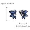 imageBriLove Gorgeous Stunning Rhinestone Marquise Clipon Earrings for Women Wedding Bridal Party Prom AccessoriesSapphire Color BlackTone