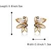 imageBriLove Gorgeous Stunning Rhinestone Marquise Stud Earrings for Women Wedding Bridal Party Prom AccessoriesChampagne BlackTone