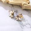 imageBriLove Gorgeous Stunning Rhinestone Marquise Stud Earrings for Women Wedding Bridal Party Prom AccessoriesChampagne BlackTone