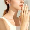 imageBriLove Gorgeous Stunning Rhinestone Marquise Stud Earrings for Women Wedding Bridal Party Prom AccessoriesClear BlackTone