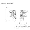 imageBriLove Gorgeous Stunning Rhinestone Marquise Stud Earrings for Women Wedding Bridal Party Prom AccessoriesClear BlackTone