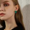 imageBriLove Gorgeous Stunning Rhinestone Marquise Stud Earrings for Women Wedding Bridal Party Prom AccessoriesEmerald Color BlackTone