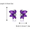 imageBriLove Gorgeous Stunning Rhinestone Marquise Stud Earrings for Women Wedding Bridal Party Prom AccessoriesPurple BlackTone