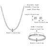 imageBriLove Wedding Bridal Cubic Zirconia Classic Sparkling Tennis Bracelet Necklace Earrings Jewelry Set for Women Clear SilverTone
