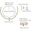 imageBriLove Wedding Jewelry Set for Women Bride Gorgeous Stunning Crystal Flower Leaf Cluster Choker Necklace Link Bracelet Stud Earrings Bridal BridesmaidPurple GoldTone
