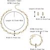 imageBriLove Wedding Jewelry Set for Women Bride Gorgeous Stunning Crystal Flower Leaf Cluster Choker Necklace Link Bracelet Stud Earrings Bridal BridesmaidChampagne GoldTone