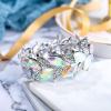 imageBriLove Womens Wedding Bridal Crystal MarquiseShape Leaf Stretch Bangle Bracelet08Iridescent AB SilverTone