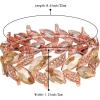 imageBriLove Womens Wedding Bridal Crystal MarquiseShape Leaf Stretch Bangle BraceletPeach Morganite Color RoseGoldtone