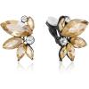 imageBriLove Gorgeous Stunning Rhinestone Marquise Clipon Earrings for Women Wedding Bridal Party Prom AccessoriesChampagne BlackTone
