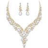 2Pcs-Clear Gold-Tone