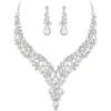 2Pcs-Clear Silver-Tone