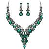 2Pcs-Emerald Color Black-Tone