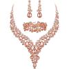 3Pcs-Peach Rose-Gold-Tone