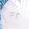 imageBriLove 925 Sterling Silver Cubic Zirconia Alphabet Initial Stud Earrings Jewelry Gifts for Women Valentines DayC