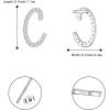 imageBriLove 925 Sterling Silver Cubic Zirconia Alphabet Initial Stud Earrings Jewelry Gifts for Women Valentines DayC