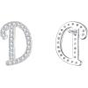 imageBriLove 925 Sterling Silver Cubic Zirconia Alphabet Initial Stud Earrings Jewelry Gifts for Women Valentines DayD