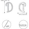 imageBriLove 925 Sterling Silver Cubic Zirconia Alphabet Initial Stud Earrings Jewelry Gifts for Women Valentines DayD