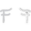 imageBriLove 925 Sterling Silver Cubic Zirconia Alphabet Initial Stud Earrings Jewelry Gifts for Women Valentines DayF