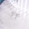 imageBriLove 925 Sterling Silver Cubic Zirconia Alphabet Initial Stud Earrings Jewelry Gifts for Women Valentines DayF