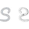 imageBriLove 925 Sterling Silver Cubic Zirconia Alphabet Initial Stud Earrings Jewelry Gifts for Women Valentines DayS