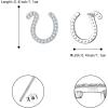 imageBriLove 925 Sterling Silver Cubic Zirconia Alphabet Initial Stud Earrings Jewelry Gifts for Women Valentines DayU