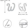 imageBriLove 925 Sterling Silver Cubic Zirconia Alphabet Initial Stud Earrings Jewelry Gifts for Women Valentines DayW