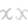 imageBriLove 925 Sterling Silver Cubic Zirconia Alphabet Initial Stud Earrings Jewelry Gifts for Women Valentines DayX