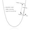 imageBriLove 925 Sterling Silver Cubic Zirconia Delicate Cross Sideways Choker Necklace for Women Clear