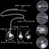 imageBriLove 925 Sterling Silver Freshwater Cultured Pearl Jewelry Set for Women CZ Ribbon Swirl Pendant Hook Dangle