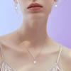 imageBriLove 925 Sterling Silver Freshwater Cultured Pearl Jewelry Set for Women CZ Ribbon Swirl Pendant Hook Dangle