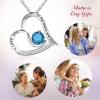 imageBriLove 925 Sterling Silver Necklace for WomenI Love You to the Moon and Back Engraved CZ Love Heart Pendant Necklaces for Birthday GiftDecember  Blue Topaz Color