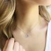 imageBriLove 925 Sterling Silver Necklace for WomenI Love You to the Moon and Back Engraved CZ Love Heart Pendant Necklaces for Birthday GiftDecember  Blue Topaz Color