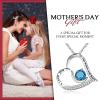 imageBriLove 925 Sterling Silver Necklace for WomenI Love You to the Moon and Back Engraved CZ Love Heart Pendant Necklaces for Birthday GiftDecember  Blue Topaz Color