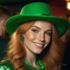 imageBriLove Clover Earrings for Women Gorgeous Shiny Rhinestones Green Leaf Shape Drop Dangle Earring for St Patricks Day Party Prom Accessories Emerald Color SilverTone