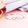 imageBriLove Dainty Elegant 925 Sterling Silver Cubic Zirconia Infinity Endless Love Cross Link Bracelets for Women Birthday Valentines Day Anniversary Jewelry
