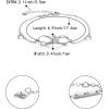 imageBriLove Dainty Elegant 925 Sterling Silver Cubic Zirconia Infinity Endless Love Cross Link Bracelets for Women Birthday Valentines Day Anniversary Jewelry