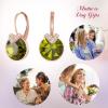 imageBriLove Gorgeous Stunning Cubic Zirconia VShaped Circle Crystal Dangle Earrings Gift for Women Valentines DayMothers DayBirthdayAnniversaryOlive Green RoseGoldTone