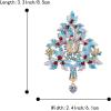 imageBriLove Merry Christmas Tree Brooch Xmas Leaf Flower Rhinestone Heart Decorative Gift for Women Party Prom