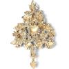 imageBriLove Merry Christmas Tree Brooch Xmas Leaf Flower Rhinestone Heart Decorative Gift for Women Party Prom