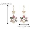imageBriLove Snowflake Earring for Women Sparkle Winter Party Flower Crystal Bow Teardrop Pierced Dangle Earrings ChristmasMulticolor GoldTone