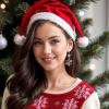 imageBriLove Snowflake Earring for Women Sparkle Winter Party Flower Crystal Bow Teardrop Pierced Dangle Earrings ChristmasMulticolor GoldTone